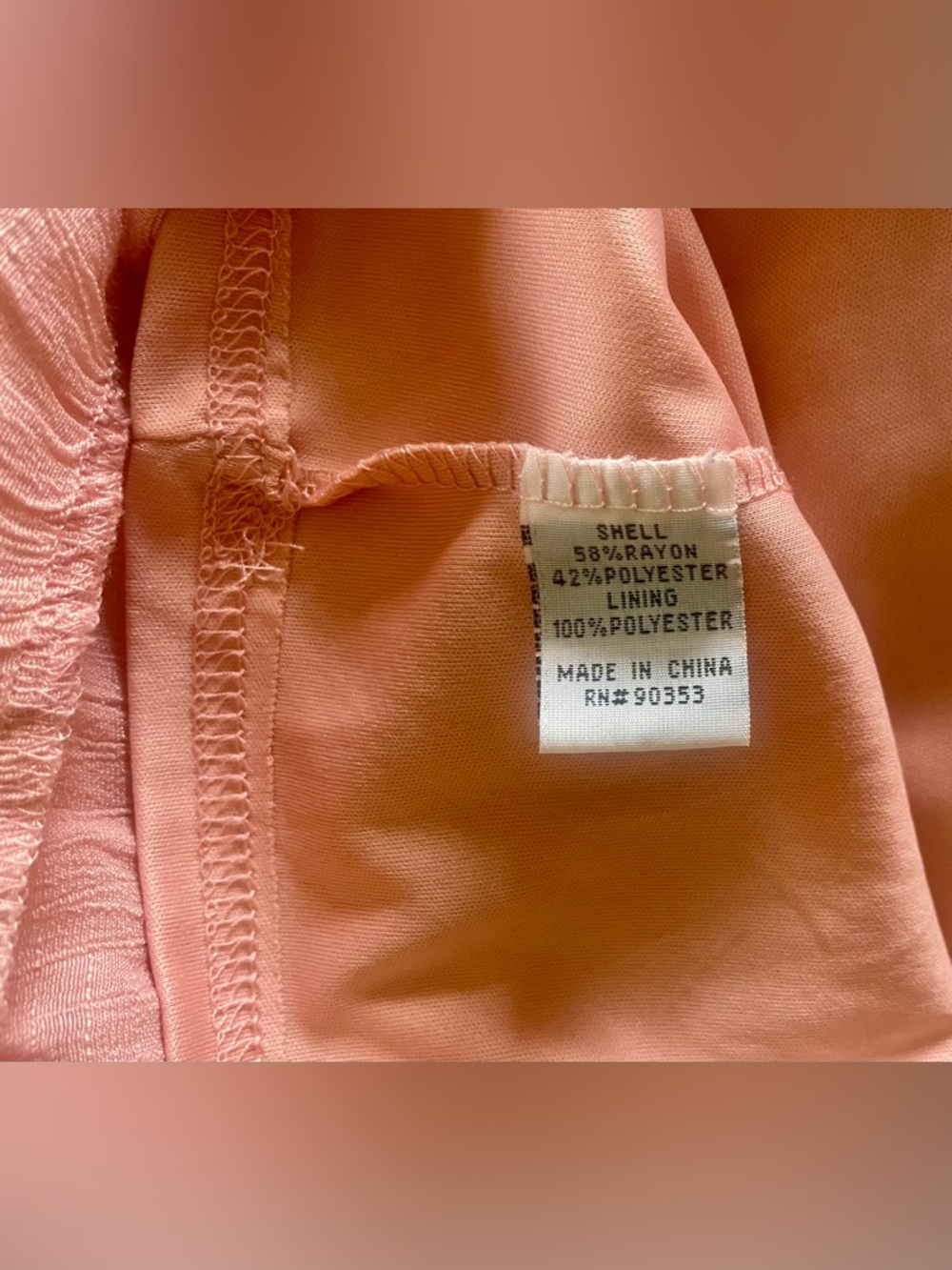 Women's Blush Pink V-Neck‎ Ruffled Tiered Dress EUC - Picture 7 of 8